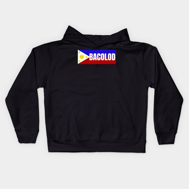 Bacolod City in the Philippines Flag Kids Hoodie by aybe7elf